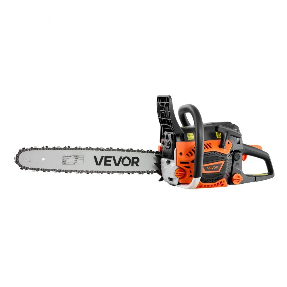 VEVOR gas chainsaw dual fuel and oil tanks