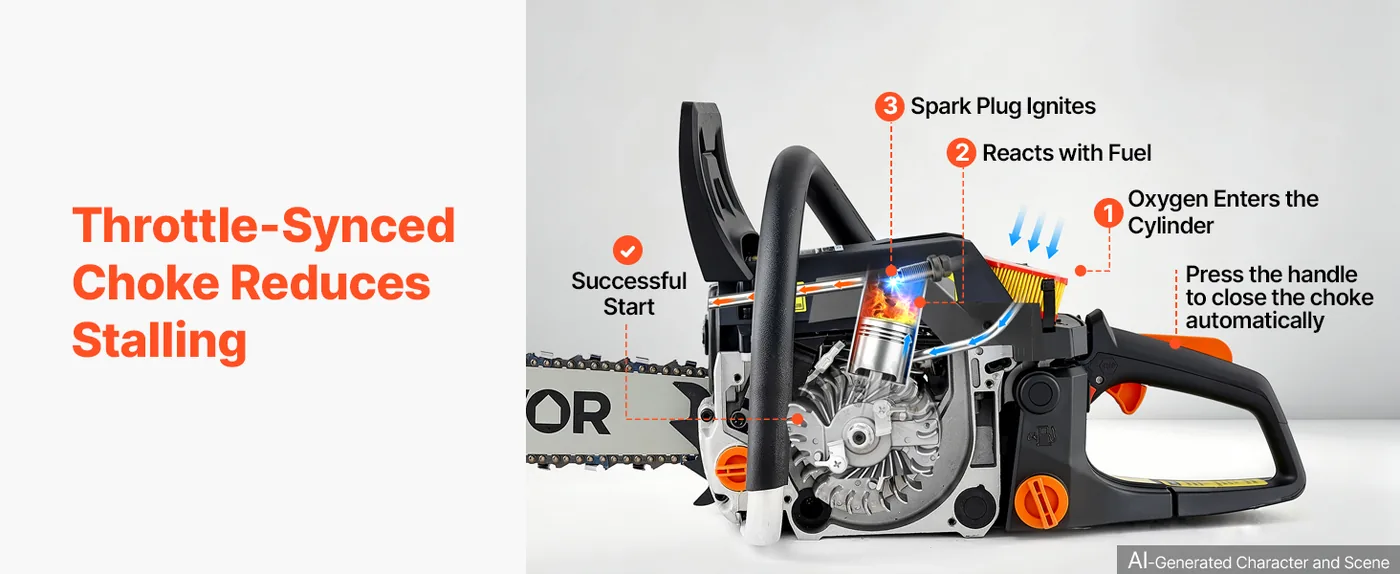 VEVOR 18 in 52cc Gas Chainsaw 2.55HP Reasons to Choose