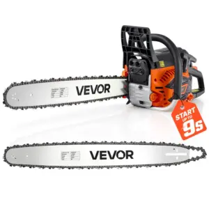 VEVOR 20- and 22-inch gas chainsaw front view