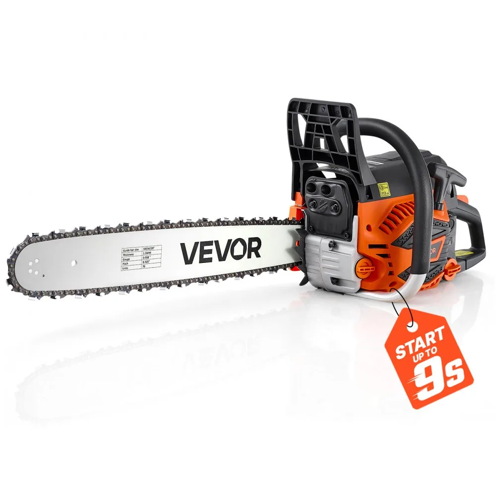 VEVOR 20-inch gas chainsaw front view