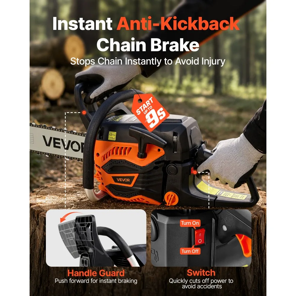 VEVOR chainsaw non slip handle grip