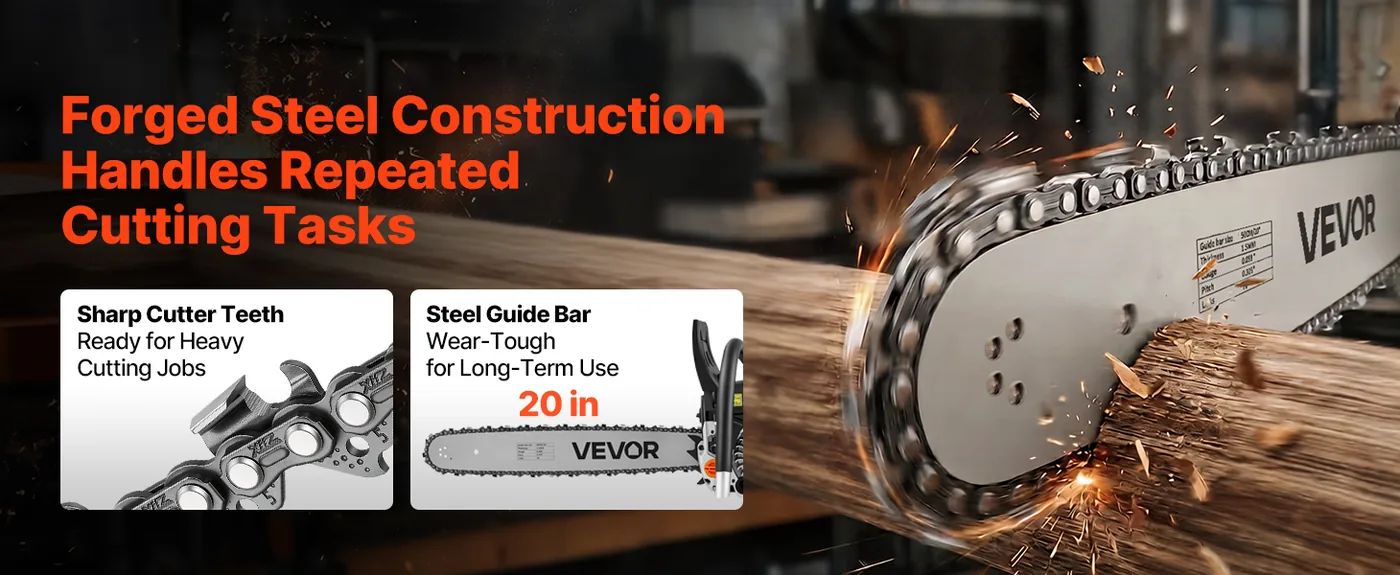 VEVOR 20 in 62cc Gas Chainsaw 3.8HP Selection Guide