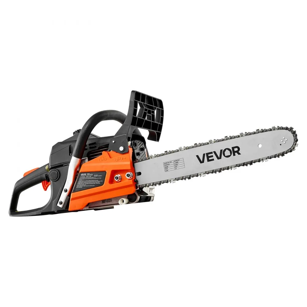 VEVOR gas chainsaw dual fuel and oil tanks