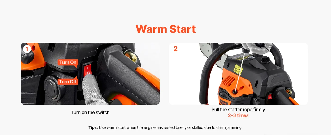 VEVOR 16 in 40cc Gas Chainsaw 1.75HP Quick Installation