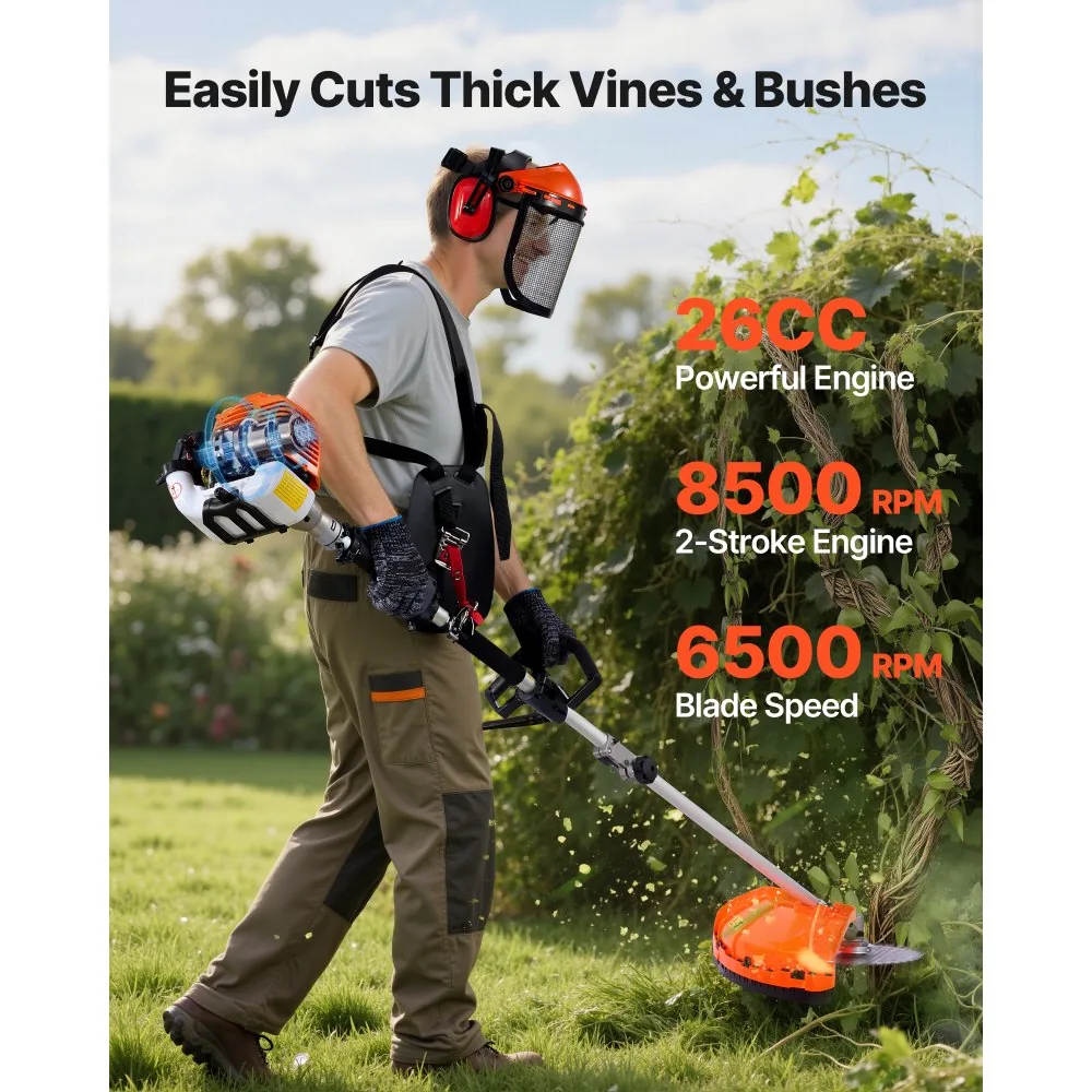 VEVOR Gas Hedge Trimmer 26 cc 6-in-1 Gas Hedge Trimmer & Wee product image 3