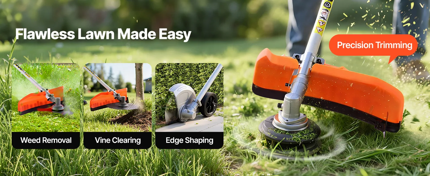 VEVOR Gas Hedge Trimmer 26 cc 6-in-1 Gas Hedge Trimmer & Wee Lawn Care