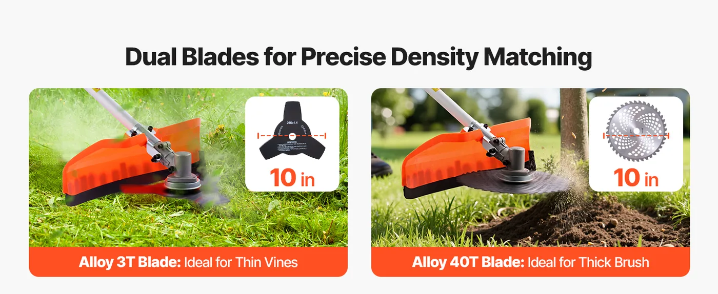 VEVOR Gas Hedge Trimmer 26 cc 6-in-1 Gas Hedge Trimmer & Wee Blade Trimmer
