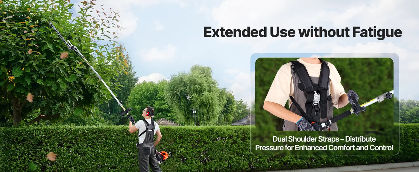 VEVOR Gas Hedge Trimmer 26 cc 6-in-1 Gas Hedge Trimmer & Wee Ergonomic Design