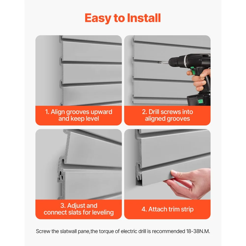 VEVOR slat wall panel dimensions