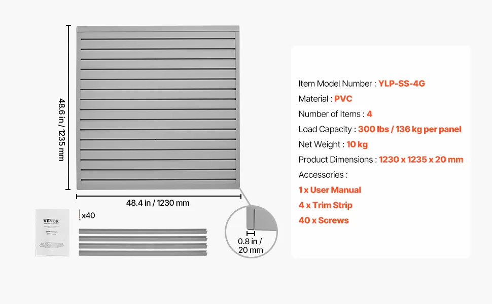 VEVOR slatwall modular panels versatile display