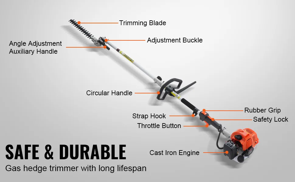 VEVOR 52CC 6-in-1 Multi-Functional Trimming Tools 52 cc 6-in feature 4