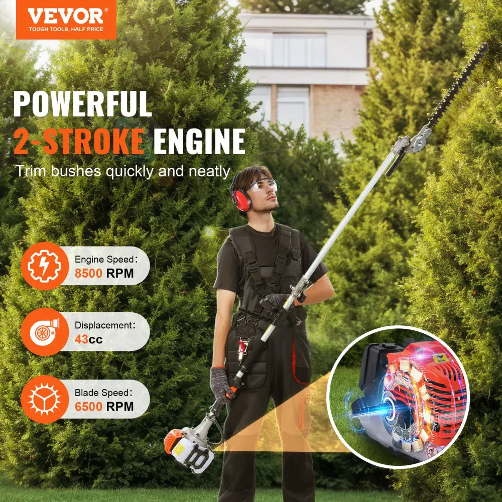 VEVOR 43CC 6-in-1 Multi-Functional Trimming Tools 43 cc 6-in product image 2