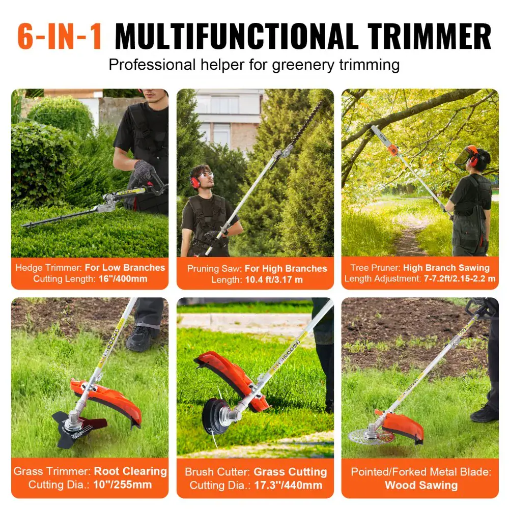 VEVOR 43CC 6-in-1 Multi-Functional Trimming Tools 43 cc 6-in product image 4