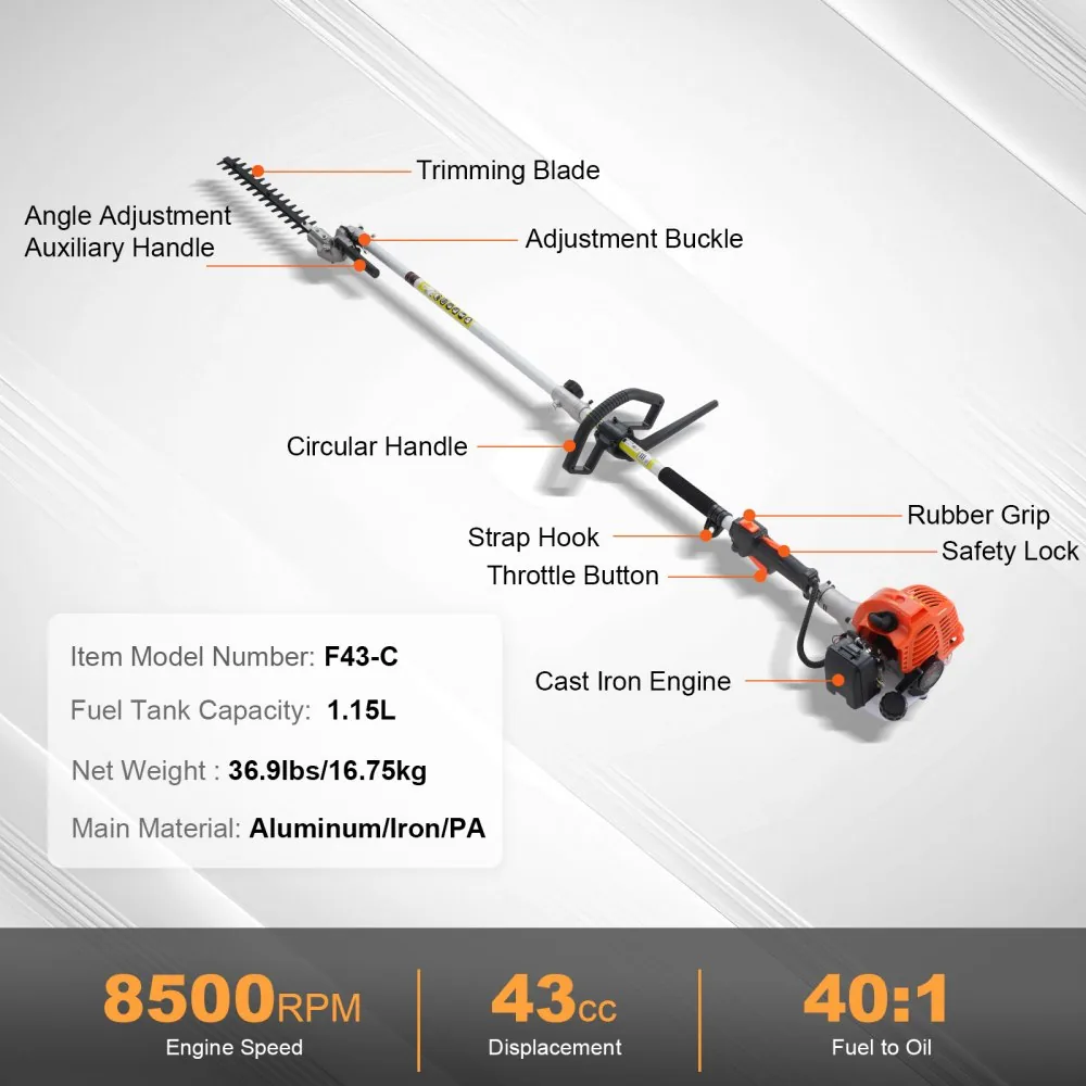 VEVOR 43CC 6-in-1 Multi-Functional Trimming Tools 43 cc 6-in product image 7