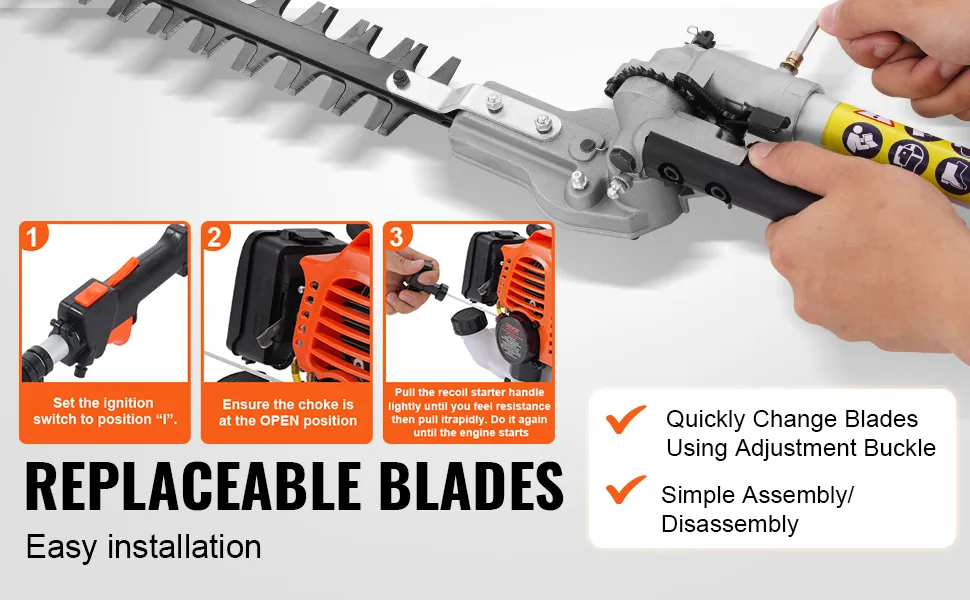 VEVOR 43CC 6-in-1 Multi-Functional Trimming Tools 43 cc 6-in feature 3