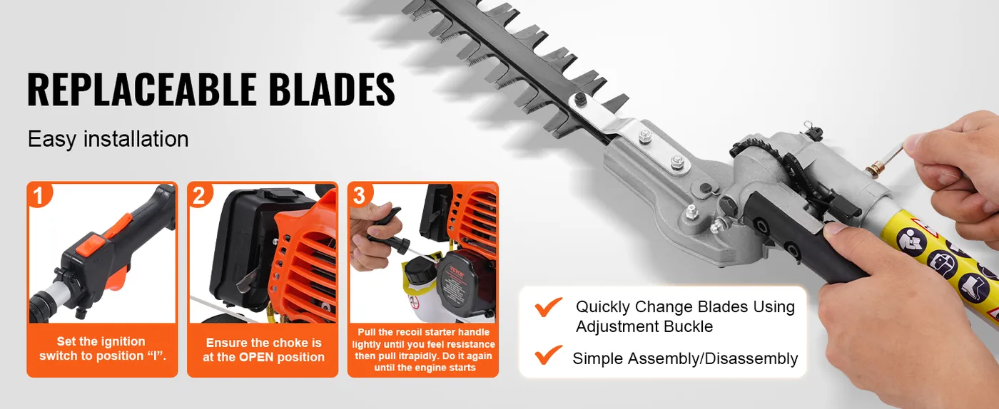 VEVOR 33CC 6-in-1 Multi-Functional Trimming Tools 33 cc 6-in feature 3