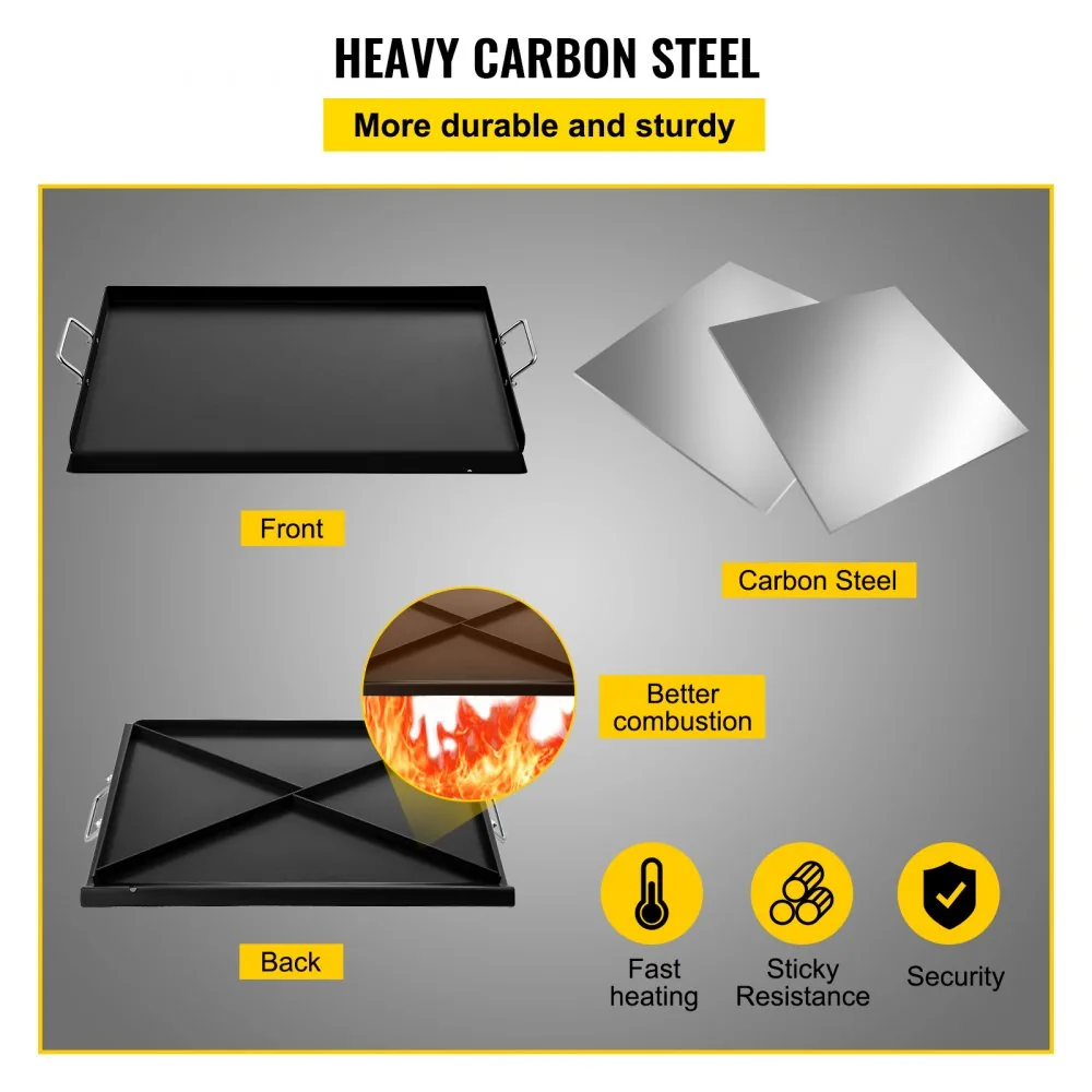 VEVOR Carbon Steel Griddle 24 x 16 in product image 4