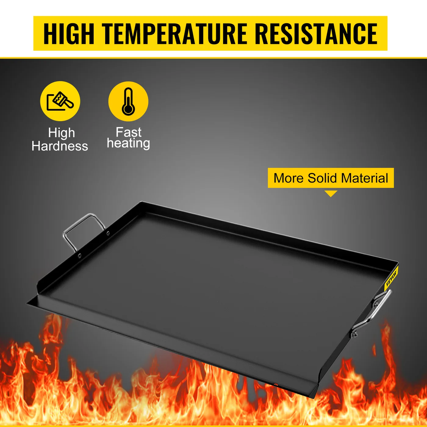 VEVOR Carbon Steel Griddle 24 x 16 in feature 3