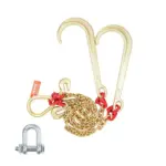 VEVOR G80 V Bridle Chain 1 Pack 2 ft Large J Hook+Grab Hook product image 1