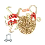 VEVOR G80 V Bridle Chain 1 Pack 3 ft R Hook+T Hook+Small J H product image 1