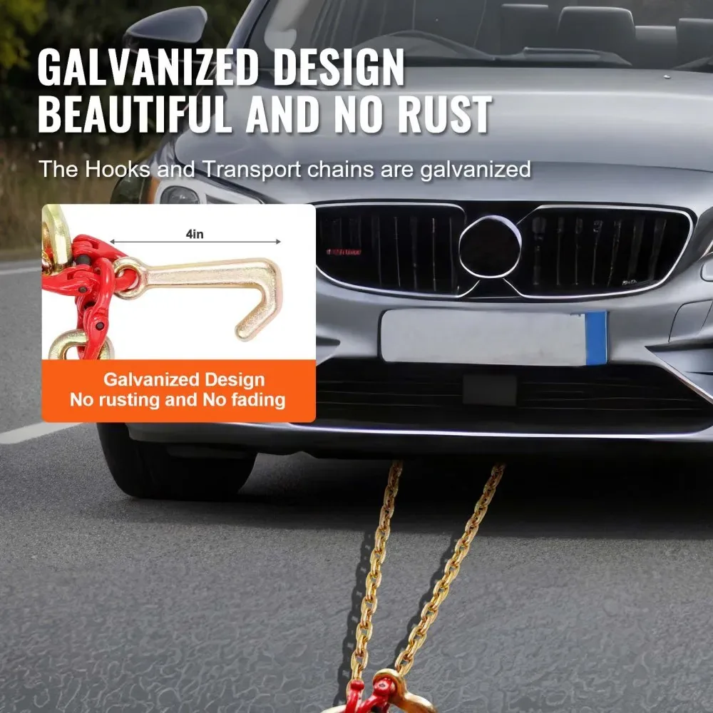 VEVOR G80 V Bridle Chain 1 Pack 3 ft R Hook+T Hook+Small J H product image 4