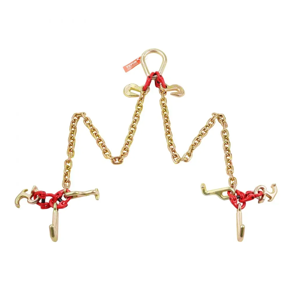 VEVOR G80 V Bridle Chain 1 Pack 3 ft R Hook+T Hook+Small J H product image 9