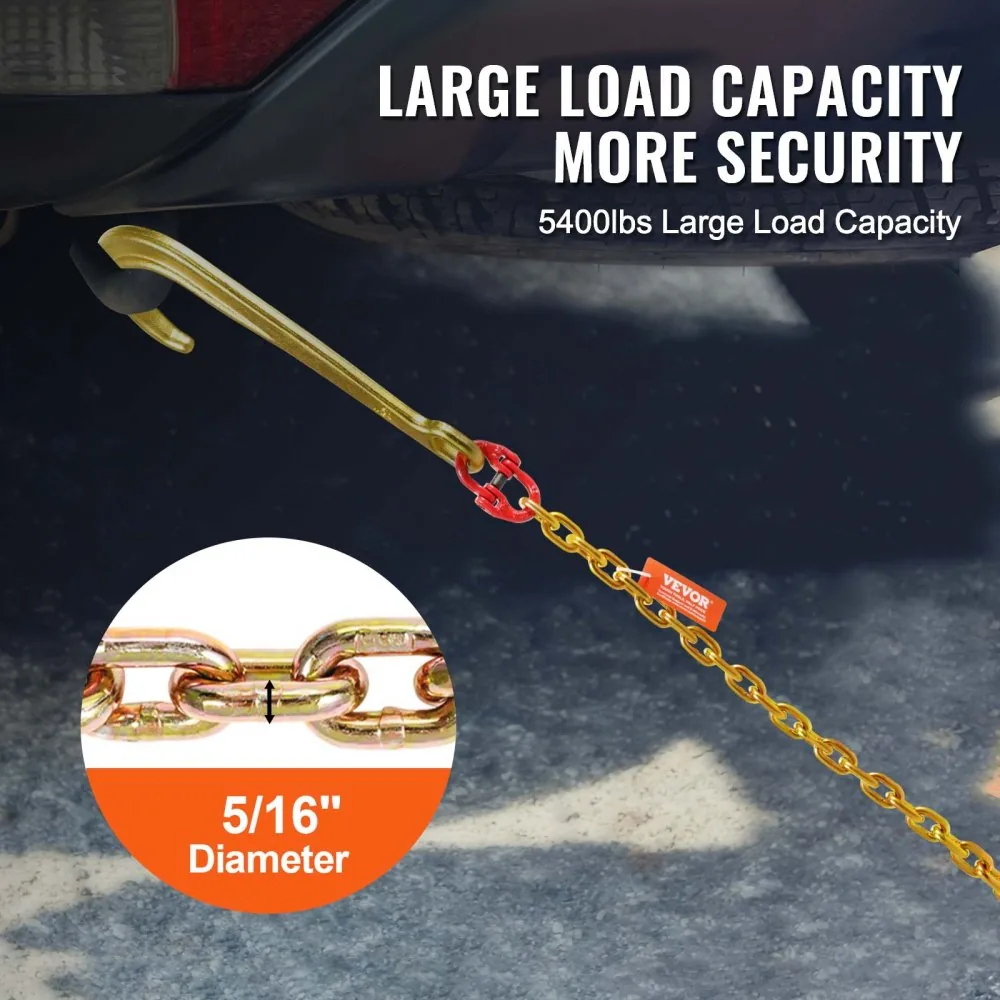 VEVOR J Hook Chain 1 Pack 6 ft Large J Hook+R Hook+T Hook+Sm product image 3