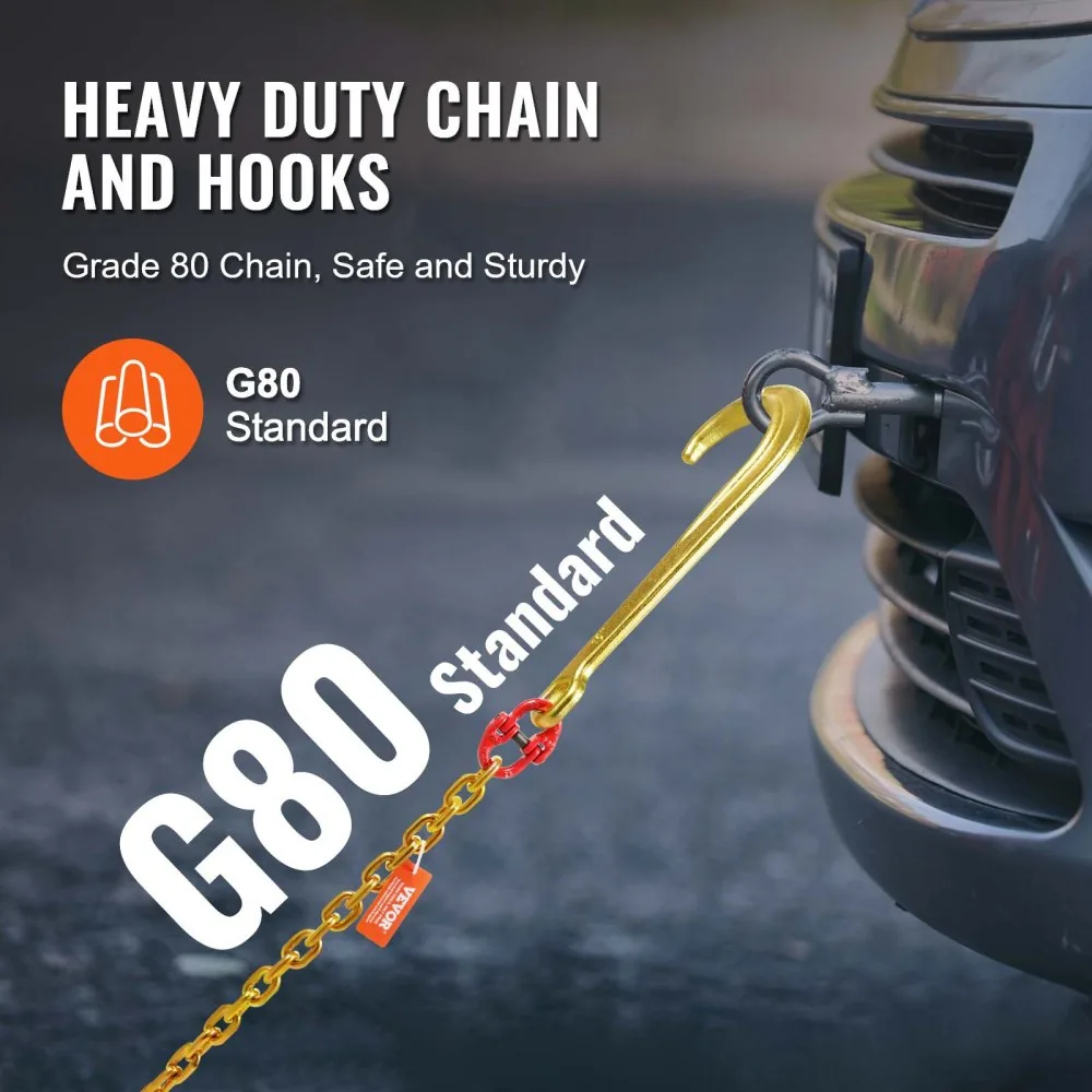 VEVOR J Hook Chain 1 Pack 6 ft Large J Hook+R Hook+T Hook+Sm product image 5