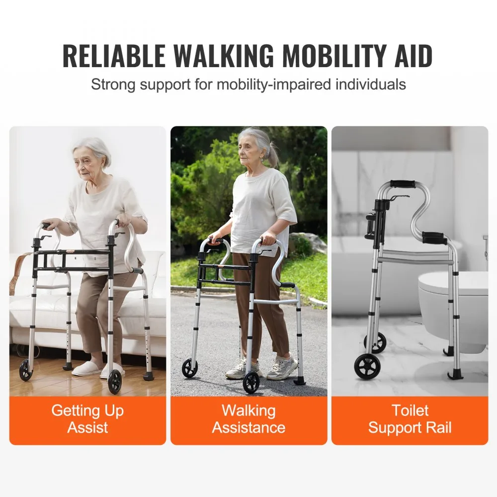 VEVOR Folding Walker on Wheels R type product image 6