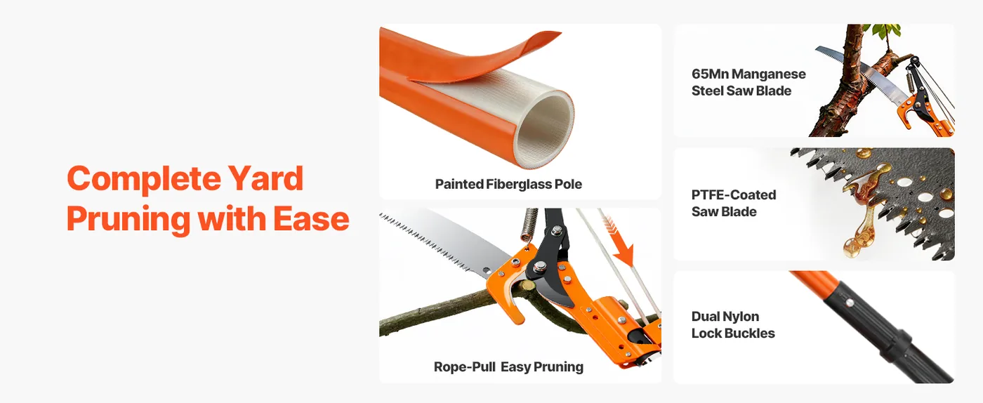 VEVOR pole saw with scissors overview