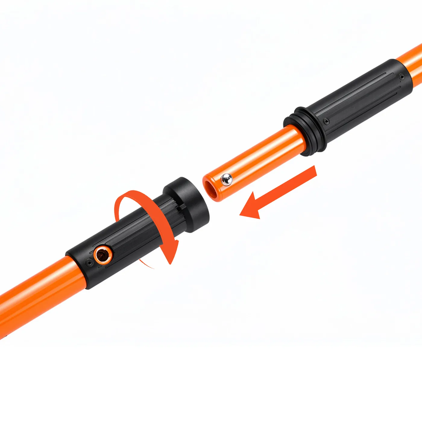 VEVOR Manual Pole Saw 27 ft with Scissors Fiberglass Effort-Saving Pruning