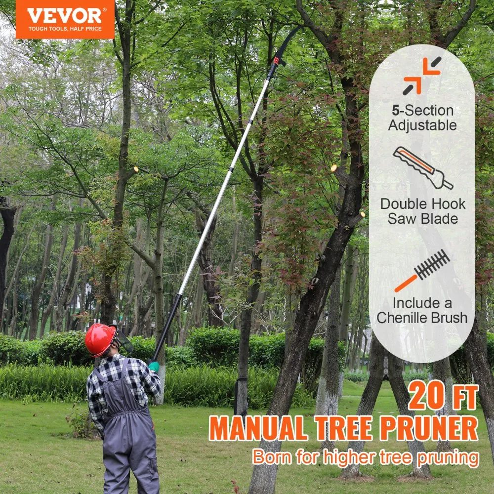 VEVOR pole saw trimming high tree branches