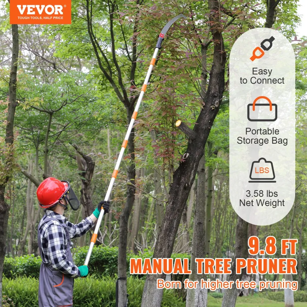 VEVOR pole saw trimming high tree branch