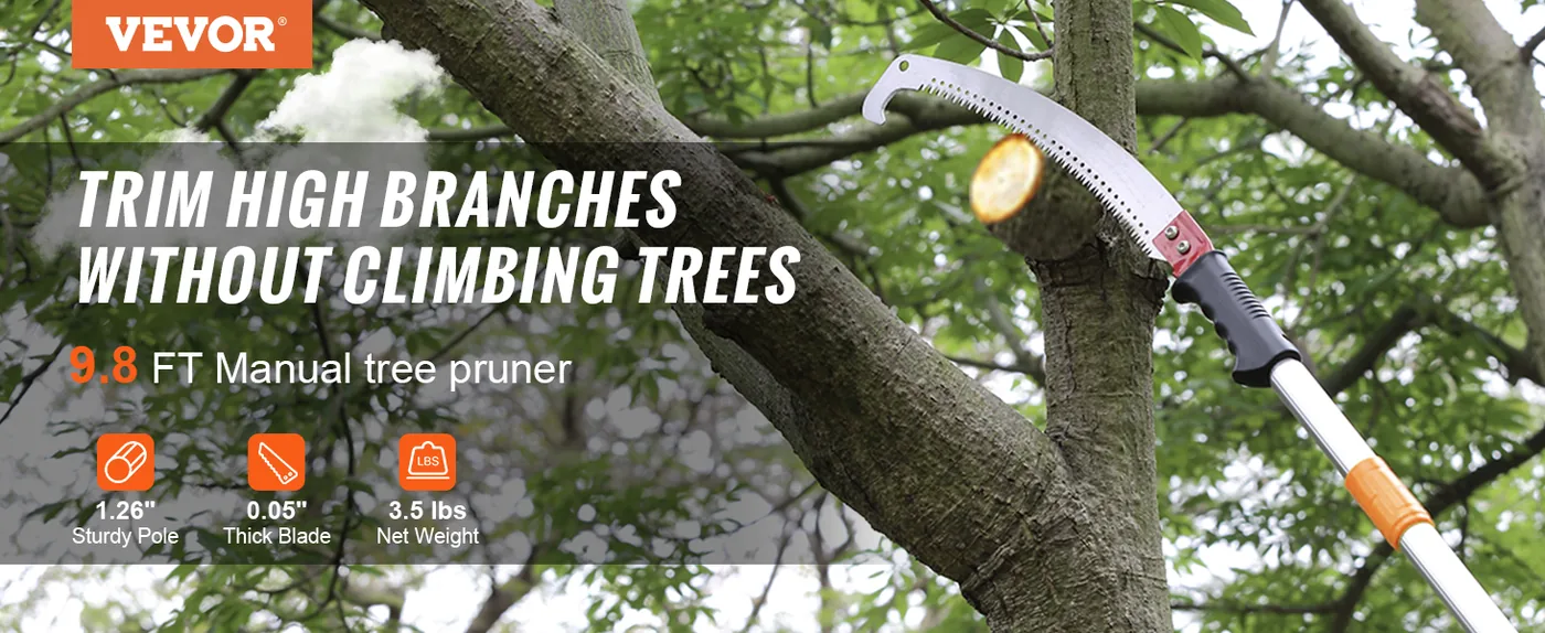 VEVOR adjustable manual pole saw overview