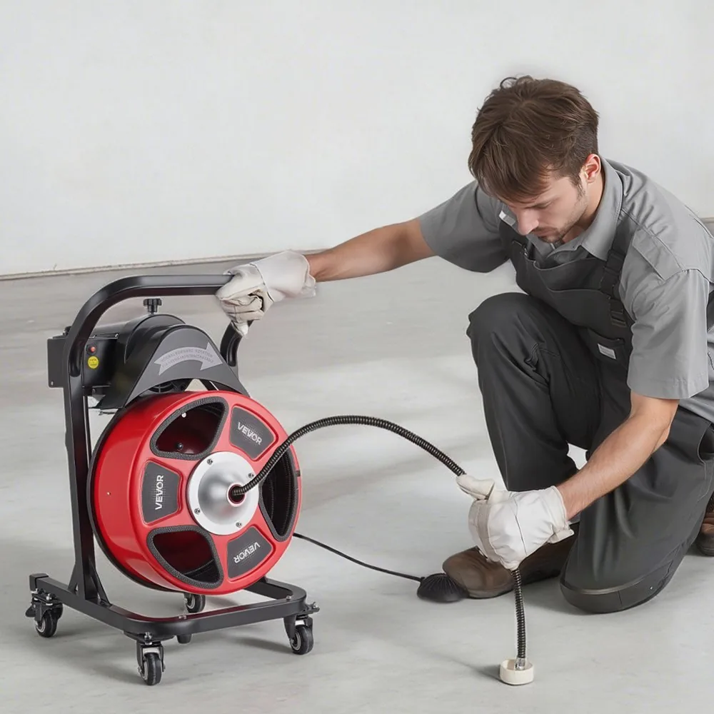 VEVOR Drain Cleaner Machine 50 FT x 1/2 Inch With Wheels product image 8