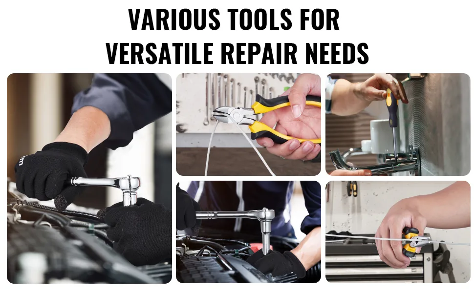 VEVOR 221-Piece Mechanics Tool Set 221 Pcs 1/4", 3/8" feature 4