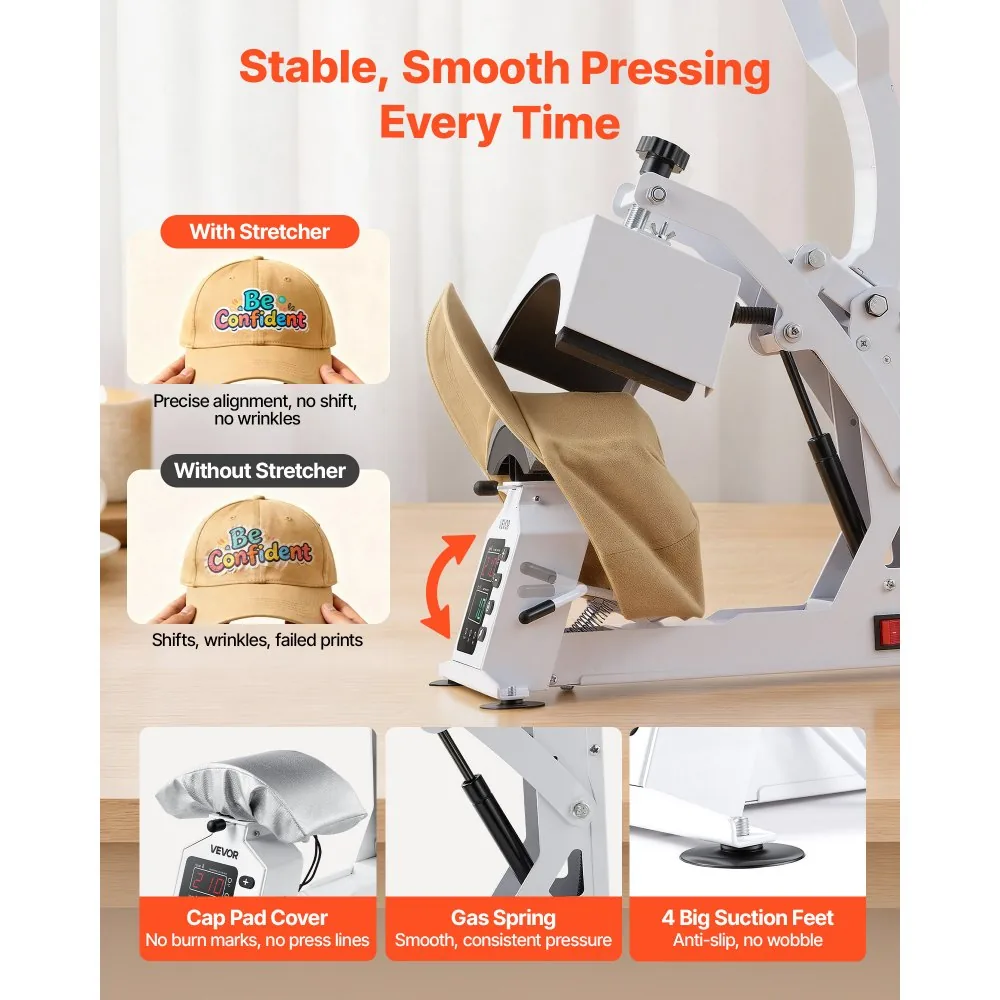 VEVOR Hat Heat Press Machine 2-in-1 White product image 5