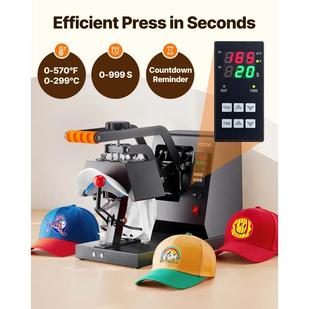 VEVOR Hat Heat Press 8.5*4inch 4-in-1 product image 2