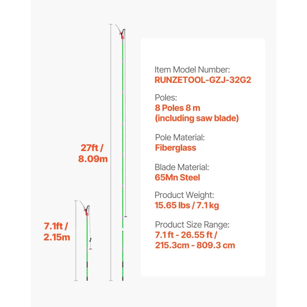 VEVOR pole saw carrying bag and accessories
