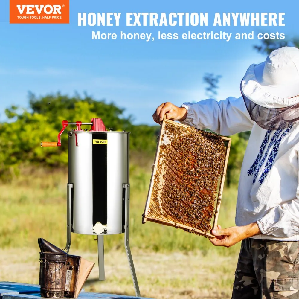 VEVOR Manual Honey Extractor 3 Frames 15 inch product image 2