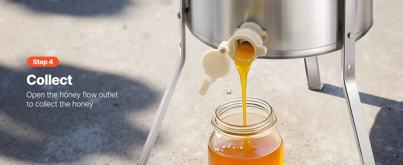 VEVOR Honey Extractor 4/8 Frames 18.5 inch feature 5