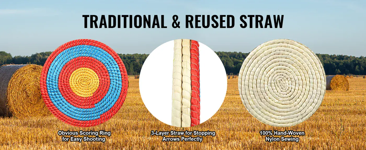 VEVOR Archery Target Straw Stalks 3 Layers - 20 x 20 x 2.5 i feature 1