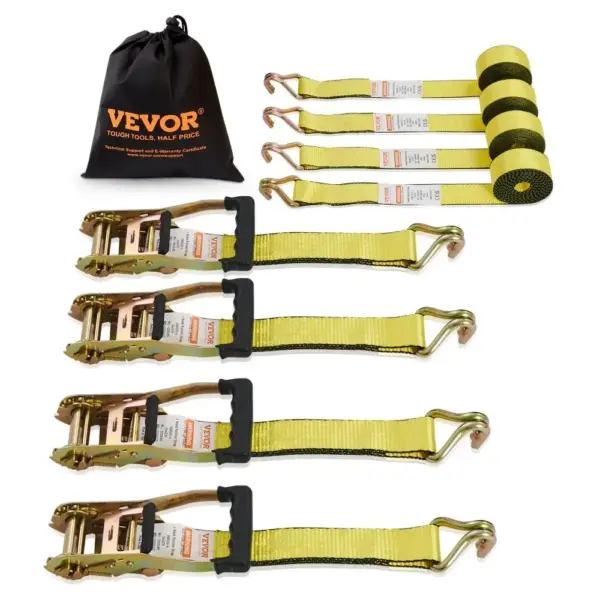 VEVOR Ratchet Tie Down Straps (4PK) 2" x 15' 4 Pcs-piece Set product image 1