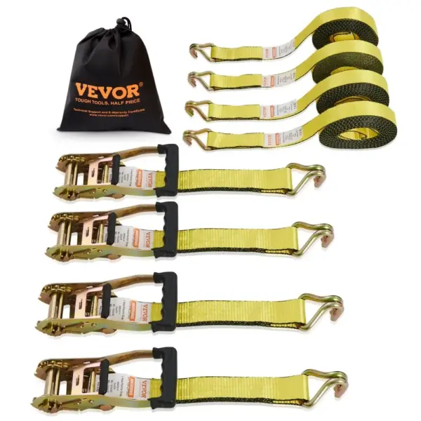 VEVOR Ratchet Tie Down Straps (4PK) 2" x 27' 4 Pcs-piece Set product image 1