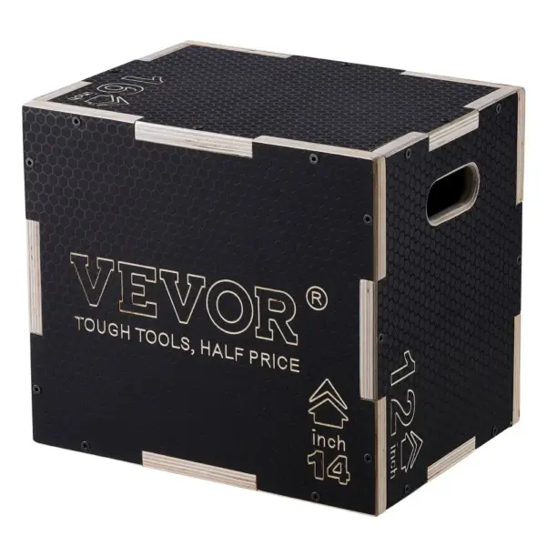 VEVOR 3 in 1 Plyometric Jump Box 16 x 14 x 12 inch Wooden Bo product image 1