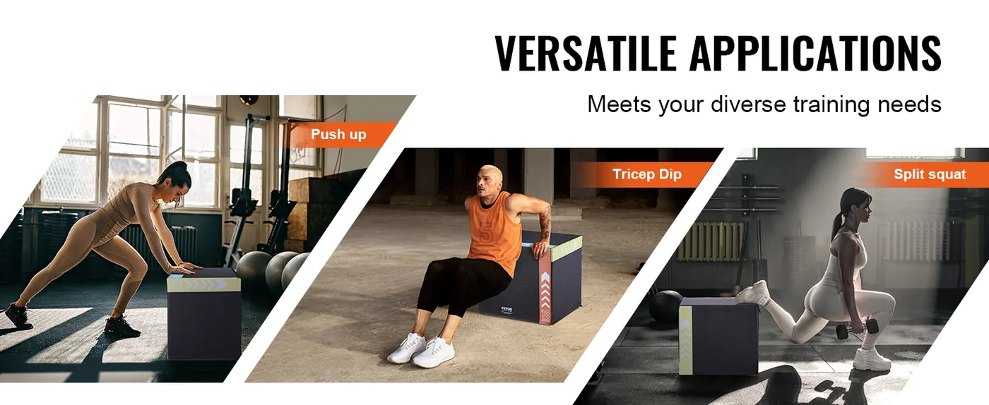 VEVOR 3 in 1 Plyometric Jump Box 20 x 18 x 16 inch Recycled feature 2