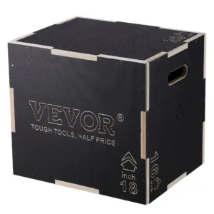 VEVOR 3 in 1 Plyometric Jump Box 20 x 18 x 16 inch Wooden Bo product image 1