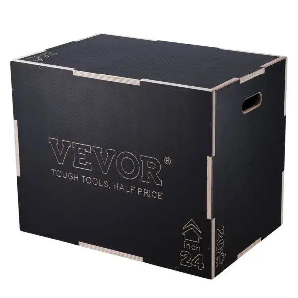 VEVOR 3 in 1 Plyometric Jump Box 30 x 24 x 20 inch Wooden Bo product image 1