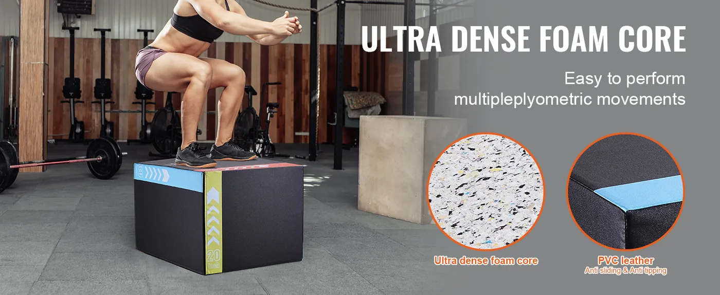 VEVOR 3 in 1 Plyometric Jump Box 30 x 24 x 20 inch Recycled feature 3