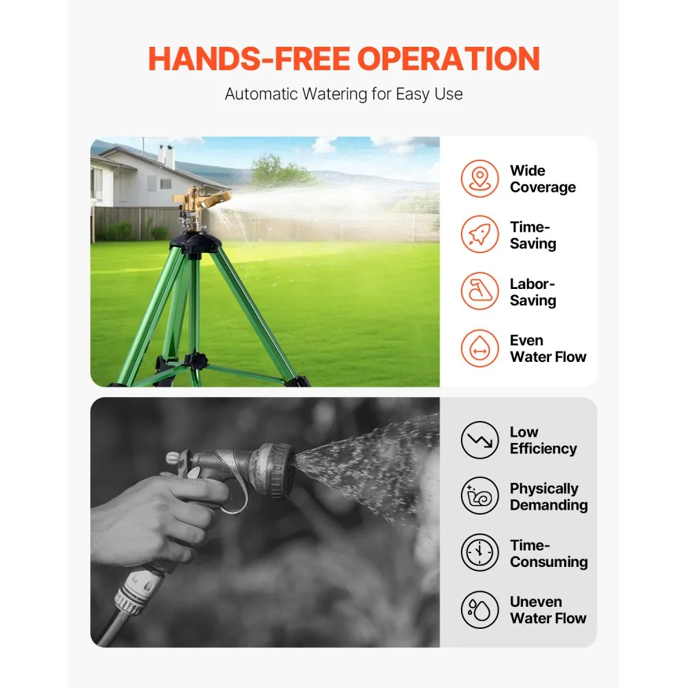 VEVOR Impact Sprinkler on Tripod Base 1 PC-37in-Green product image 5